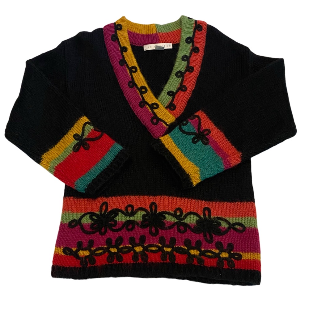 Vintage Mohair The Limited V-Neck Multicolor Sweater